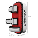 Colpitore Boxe e Muay Thai Imbottito per Braccio 38x20x18 cm in PU e EPE Rosso