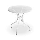 Tavolino da Giardino in Ferro e Piano Traforato Taddei Netty Bianco