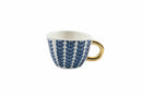 Set 6 Tazzine da Caffè Ø7x5 cm in Gres Villa d'Este Home Tivoli Masai Blu e Bianco