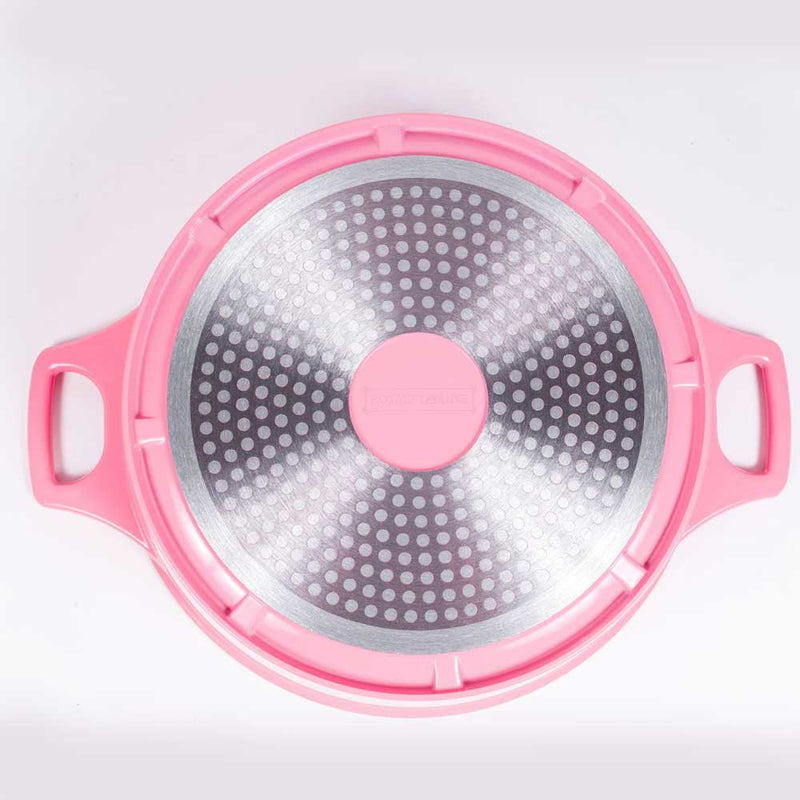 Batteria di Pentole 14 Pezzi in Pietra Antiaderente Induzione Rosa