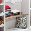 Mensola Estensibile per Armadi 35x45cm Scaffale Telescopico per Mobili Beige