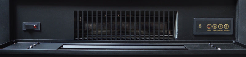 Camino Elettrico da Incasso Effetto Fiamma 1200W Ruby Fires Elski Nero