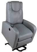 Poltrona Alzapersona Vibromassaggio Elettrica 1 Motore in Similpelle Vandi Panna