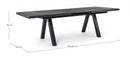 Tavolo Allungabile da Giardino 205-265x103x78h cm Krion Antracite