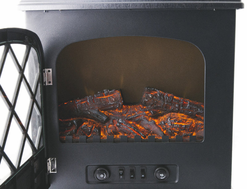 Stufa Elettrica Effetto Camino 2000W Kooper Queen