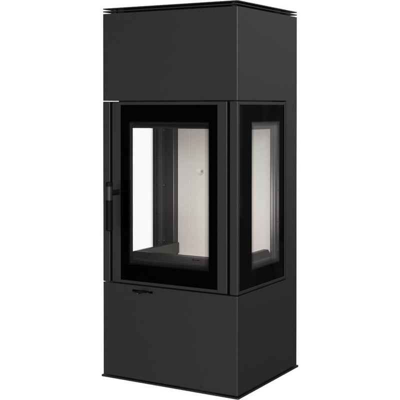 Stufa a Legna 5,5/10KW in Acciaio Flig Stanton Plus Nera