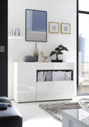 Mobile Buffet in Melaminico 130x41x82cm TFT Nico Bianco Lucido