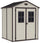 Casetta da Giardino Porta Attrezzi 185x152x226 cm con 2 Finestre in Resina Keter Manor 6x5 Beige