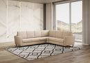 Divano Angolare 6 Posti 288x228x85 cm Yasel in Tessuto Beige