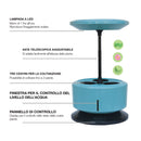 Macchina per Coltivazione di Piante Erbe Fiori con Lampada LED Garden Machine Nero