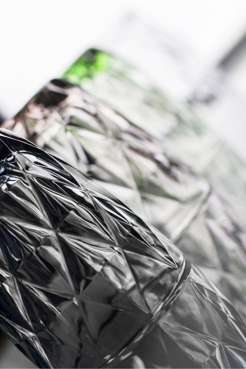 Set 6 Bicchieri Ø8x10 cm in Vetro Villa d'Este Home Tivoli Quarzo Grigio