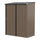 Casetta Box da Giardino 161,5x94,5x196 cm Porta Attrezzi con Catenaccio in Acciaio Marrone