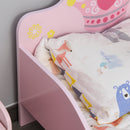 Struttura Letto Singolo per Bambini 143x73x60 cm in Legno di Pioppo Rosa