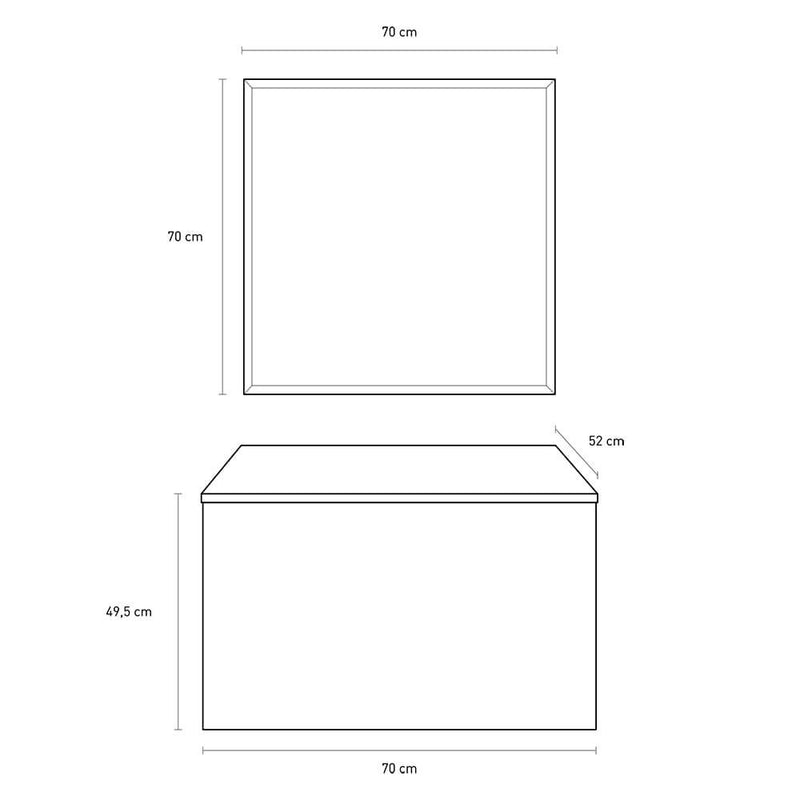Mobile da Bagno sospeso Samoa 04 Laccato Rosso TFT
