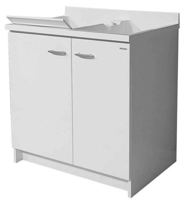 Mobile Lavatoio 80x60x85cm 2 Ante 2 Vasche Asse in Termoplastico Montegrappa Marella Bianco prezzo