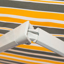 Tenda da Sole Avvolgibile a Braccio a Parete 3,5x2,5m Grigio e Giallo