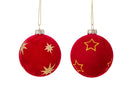 Set 6 Palline Decorative per Albero di Natale Velluto Ø8 cm 