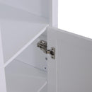 Mobile a Colonna da Bagno Salvaspazio 6 Ripiani Legno Bianco 40x30x170 cm 