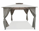 Gazebo da Giardino in Metallo 3x3m Soriani Sahara Tortora