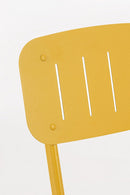 Set Tavolo e 2 Sedie da Giardino in Acciaio Yvonne Ocra