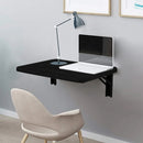 Tavolo Salvaspazio Pieghevole da Parete 60x40 cm in MDF Nero      