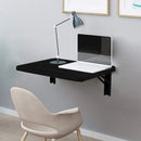 Tavolo Salvaspazio Pieghevole da Parete 60x40 cm in MDF Nero      