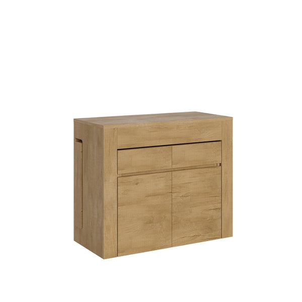 Consolle Tavolo Allungabile 90-302x42x75 cm Evolve Quercia Natura con Panca Inferiore e Superiore sconto