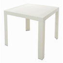 Tavolo da Giardino in Plastica Quadrato 80x80x72cm Saturno Bianco