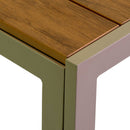 Tavolo da Giardino 80x80xh75 cm in Alluminio Polywood Tortora