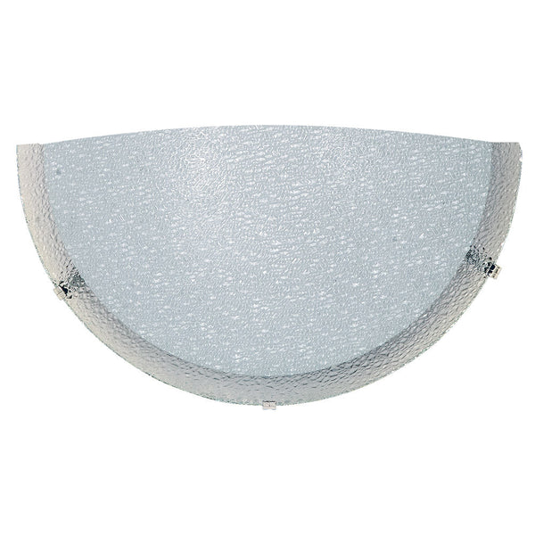 Applique 1xE27 Ganci Cromo Vetro Lastra Bianco E-Energy Gaia sconto