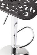 Sgabello con  Alzata a Gas e Seduta Girevole in Polipropilene Vandi Bianco