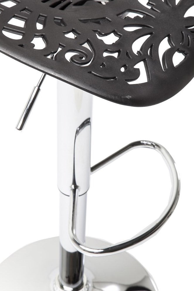 Sgabello con  Alzata a Gas e Seduta Girevole in Polipropilene Vandi Bianco