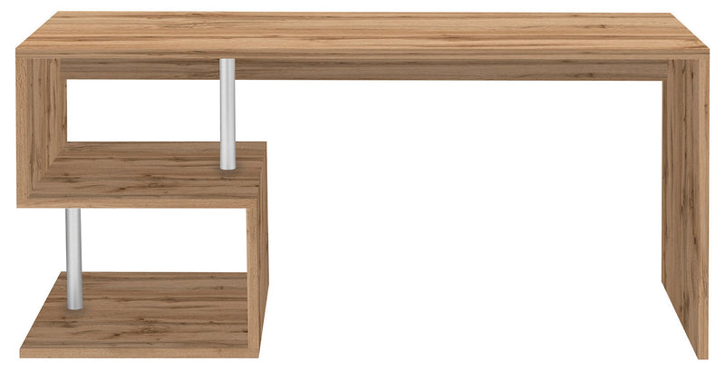 Scrivania con 2 Ripiani 180x60x77,5 cm Esse Quercia Wotan