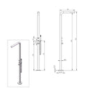 Doccia da Giardino 221x18x56 cm con Doccetta Sined Budoni Inox