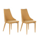 Set 2 Sedie 46x46xH91 cm in Tessuto Myriam Giallo