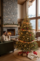 Albero di Natale Artificiale Realistico 240 cm 1538 Rami Montaggio a Ombrello Verde