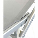 Lettino Prendisole da Giardino 181x60xH39 cm in alluminio e tela grigia Bagnino