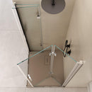 Box Doccia Angolare 2 Ante Scorrevoli a Libro in Cristallo Trasparente 6mm H195 Bonussi Lena Varie Misure