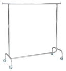 Stender Appendiabiti Estensibile 150/220x55x155 cm in Acciaio Cromato con Ruote