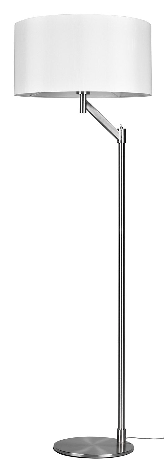 Piantana da Interno Attacco E27 in Metallo Nikel Satinato