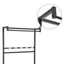 Panchina Ingresso con Appendiabiti in Metallo Imbottita Marrone 72.5x35x180 cm 