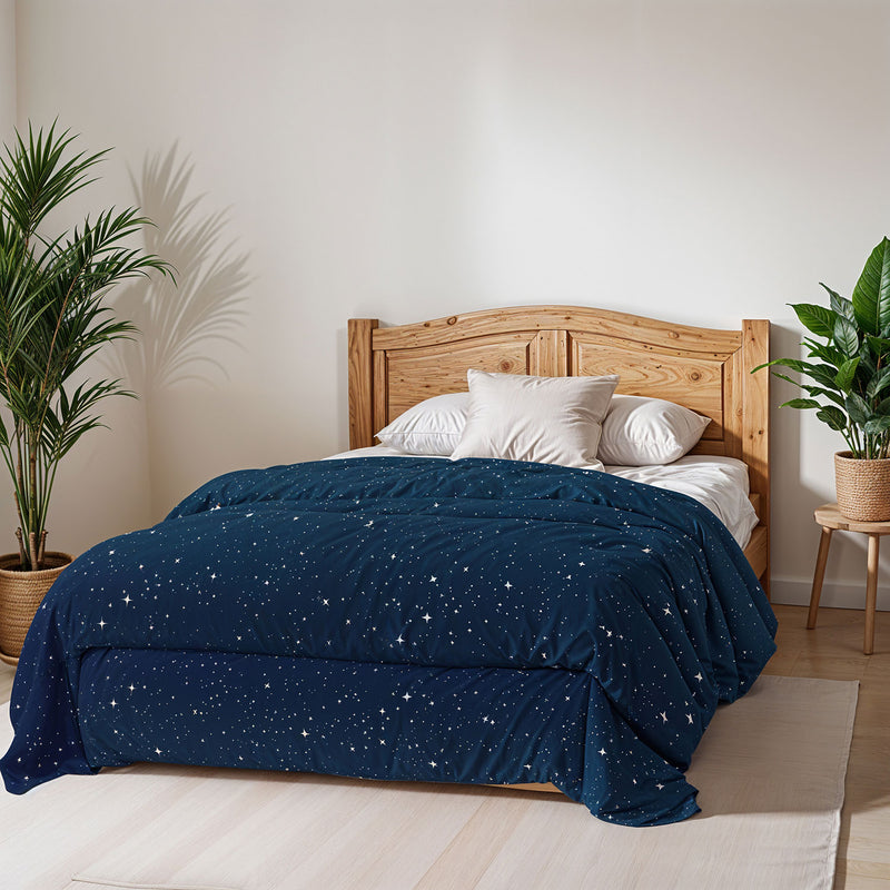 Trapunta Invernale Stampata in Microfibra 200gr Double Face Stars Varie Misure