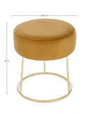 Pouf Clarissa Inca D35 in Tessuto effetto Velluto