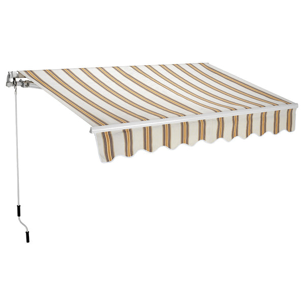 Tenda da Sole Barra Quadra 200x250 cm Tessuto in Poliestere Riga Beige acquista