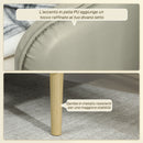 Divano Letto 3 Posti 185x84x83 cm con Schienale Reclinabile e Rivestimento Effetto Velluto Beige      