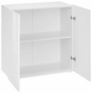 Mobile Multiuso 2 Ante 90x40x81 cm Onda Bianco Lucido