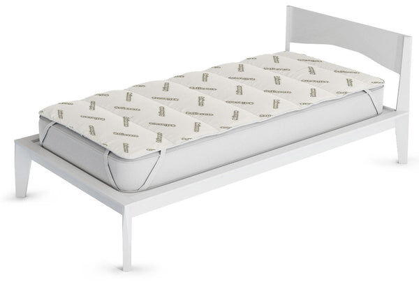 sconto Topper Trapuntato Imbottito Antiacaro con Elastici Grigio Chiaro Varie Misure