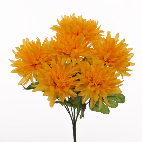 Set 6 Cespuglio di Spider Artificiale con 7 Fiori Altezza 35 cm Oro online