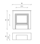 Camino a Bioetanolo da Pavimento 96x35x96 cm Bianco