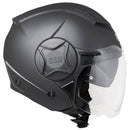 Casco Jet per Scooter Visiera Lunga CGM Illinois 129A Antracite Opaco Varie Misure